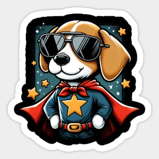 superhero dog Sticker